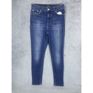 Lucky Brand Jeans Womens 6/28 Blue Denim Dark Wash Bridgette Skinny High Rise